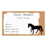 Tennessee Walking Horse Banner Profile Business Card