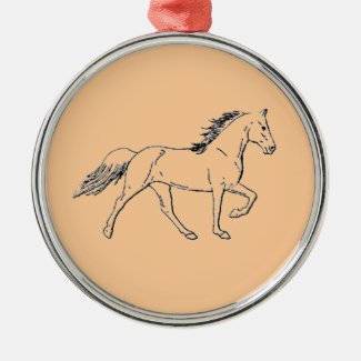 Tennessee Walking Horse Premium Round Christmas Ornament