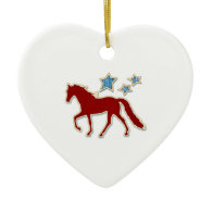Tennessee Walking Horse Festive Stars Christmas Ornament
