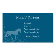 Tennessee Walking Horse Flourish Profile Business Card