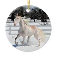Tennessee Walking Horse in Snow Ornament