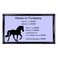 Tennessee Walking Horse Silhouette Profile Business Card Templates