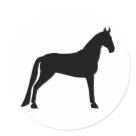 round_sticker - Tennessee Walking Horse apparel, t-shirts, shirts & gift items feature Tennessee Walker horse silhouette on a wide selection of apparel, shirts, t-shirts & gift items for Walking Horse lovers, in an assortment of styles, colors and sizes for men and women, kids and adults. Stickers, magnets, greeting and note cards, hats, mugs, travel mugs, tote bags, buttons and more.