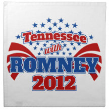 Tennessee with Romney 2012 Printed Napkins