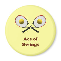 Tennis Ace of Swings Fridge Magnet