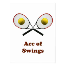 Tennis Ace of Swings Post Cards