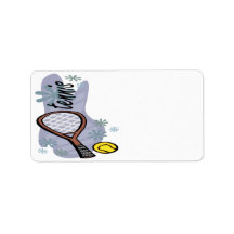 Tennis Address Label