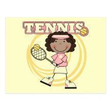 TENNIS - African American Girl T shirts and Gifts Postcard