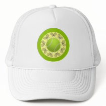 TENNIS BALL AND RACKETS TRUCKER HAT