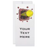 tennis ball breaking through brick wall full color rack card