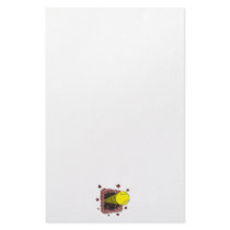 tennis ball breaking through brick wall personalized stationery