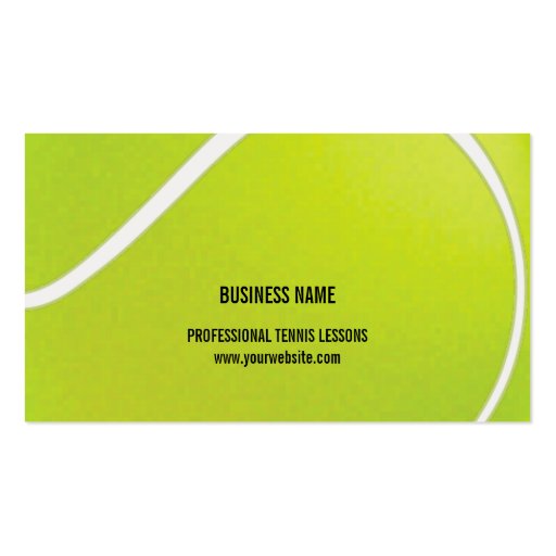 Tennis Ball business card (back side)