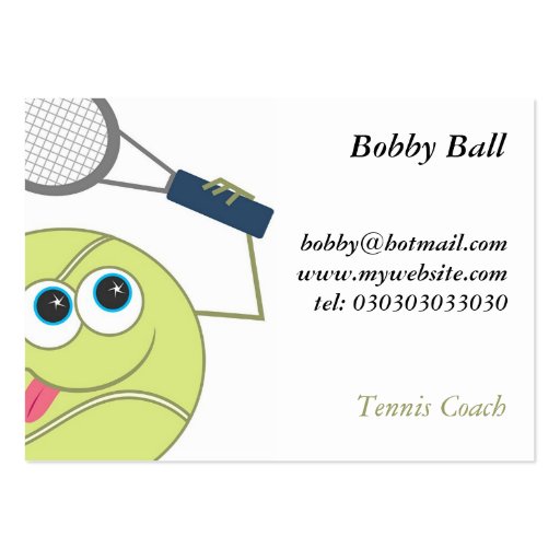 Tennis Ball Business Card Template (front side)