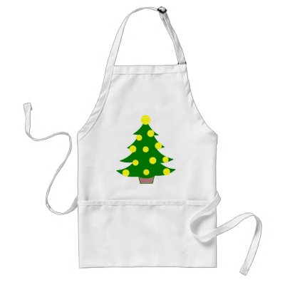 Tennis Ball Christmas Tree aprons