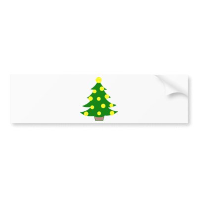 Tennis Ball Christmas Tree bumper stickers