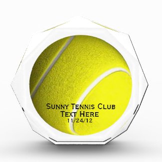 Tennis Ball Crystal Trophy Award