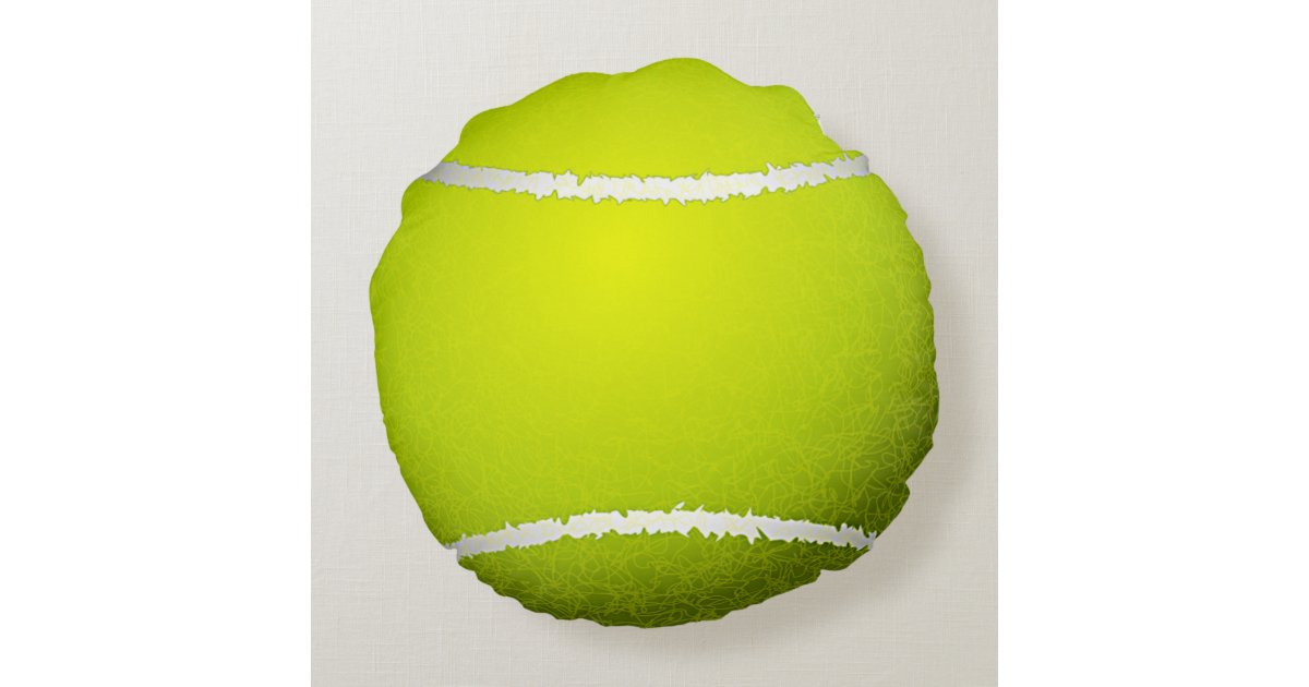 Tennis Ball Design Round Pillow Zazzle