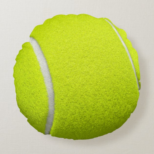 Tennis Ball Funny Look Round Pillow