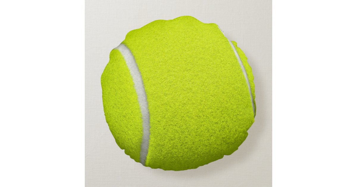 Tennis Ball Funny Look Round Pillow Zazzle