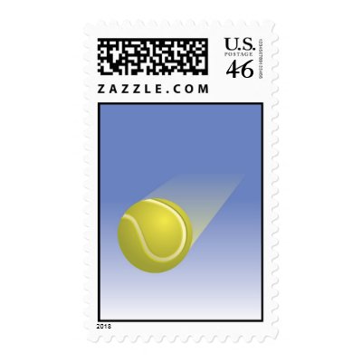 Tennis Ball in Flight Postage