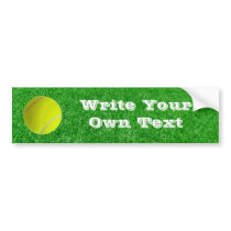 Tennis Ball On Lawn - Write Your Own Text Bumper Sticker