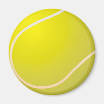 Tennis ball refrigerator magnet