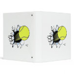 tennis ball ripping through 3 ring binders