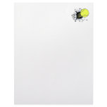 tennis ball ripping through custom letterhead