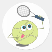 Tennis Ball Round Stickers