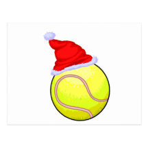 Tennis Ball (Santa Hat) Post Cards