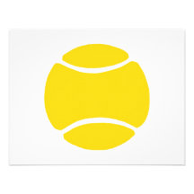 Tennis Ball Yellow Custom Announcement