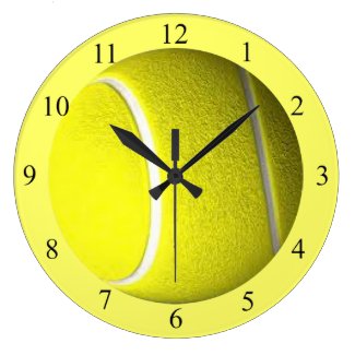 Tennis Ball Yellow Sport Wall Clock
