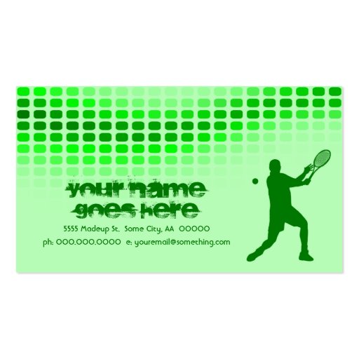 tennis beats business card templates