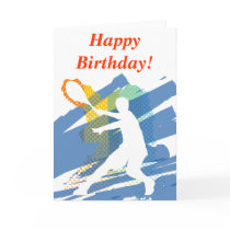 Tennis Birthday Card cards