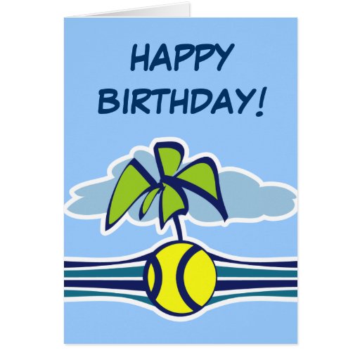 Tennis Birthday Card Zazzle