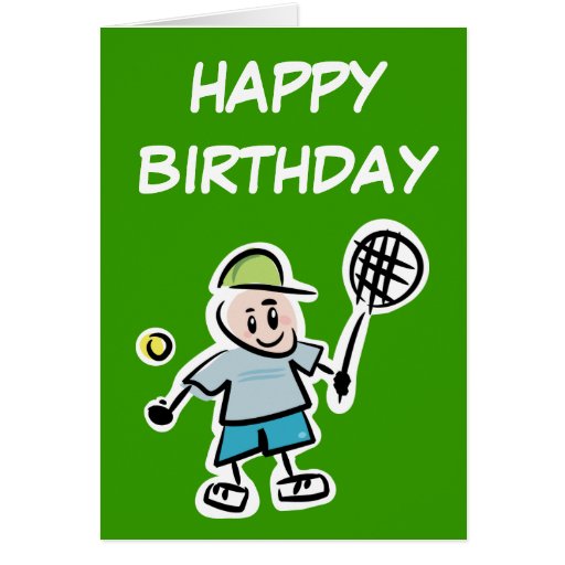 Tennis Birthday Card Zazzle