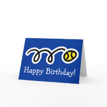 Tennis Birthday card for men women & kids