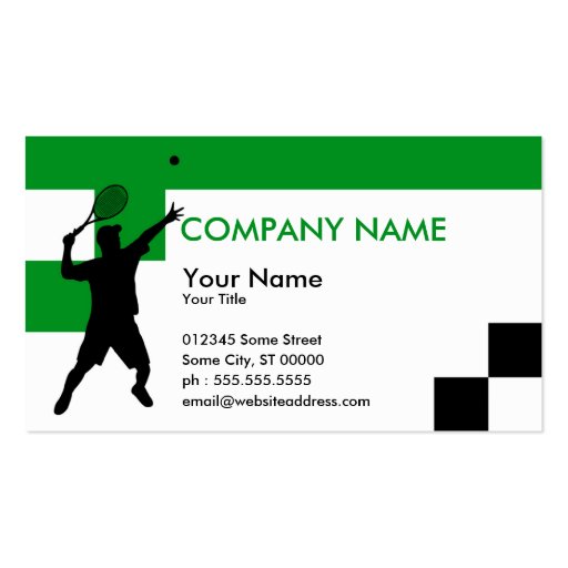 tennis blocks business card templates (front side)