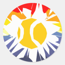 Tennis Break Round Stickers
