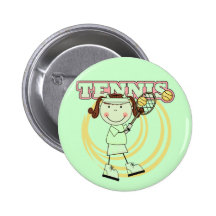 TENNIS - Brunette Girl Tshirts and Gifts Pin
