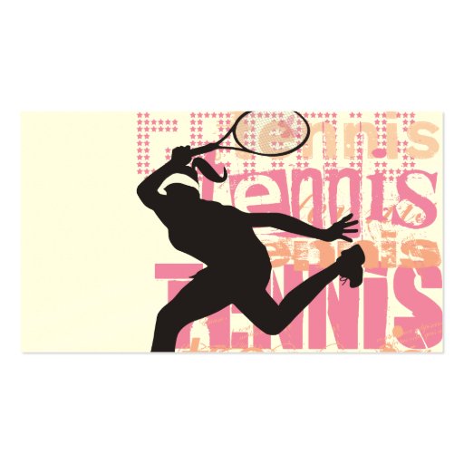 Tennis Business Card (back side)