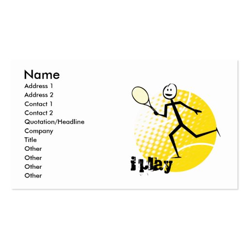 Tennis Business Card