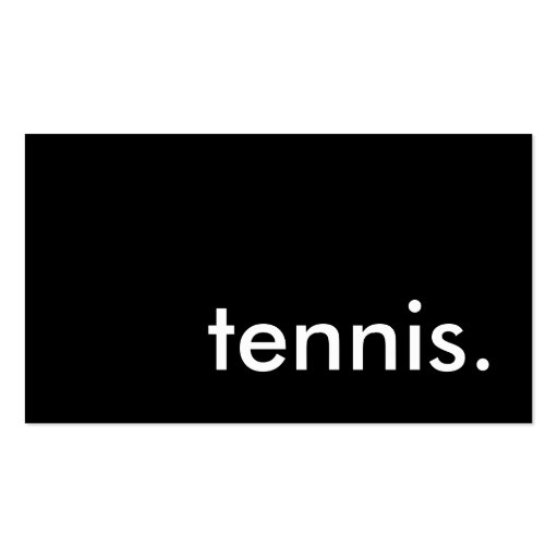 tennis. business card