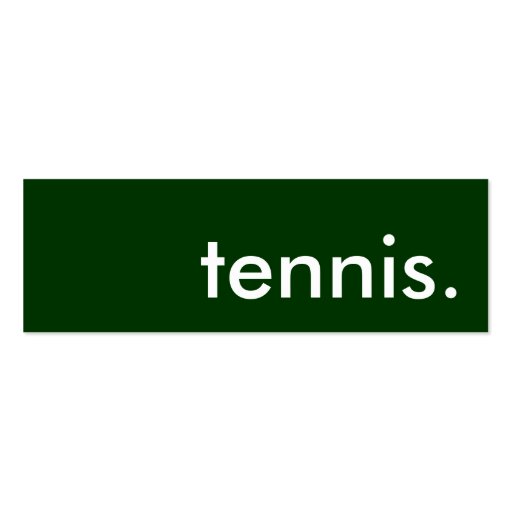 tennis. business card templates (front side)