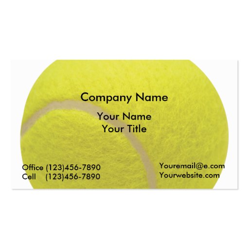 Tennis Business Cards Zazzle