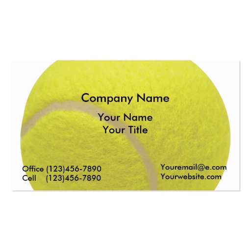 Tennis Business Cards