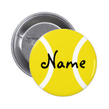 Tennis buttons with customizable name