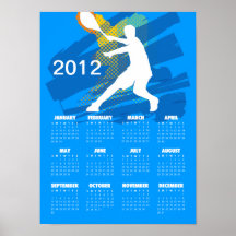 Tennis calendar 2012 - Poster print