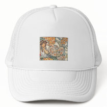 Tennis Cap: Art Nouveau - Language of Flowers hats by VintageCabaret Tennis Cap: Art Nouveau - Language of Flowers hats