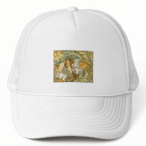 Tennis Cap: Art Nouveau - Language of Flowers hats by VintageCabaret Tennis Cap: Art Nouveau - Language of Flowers hats